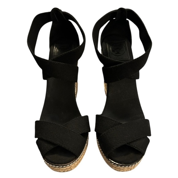 Tory Burch Adonis Black Wedge Espradrille - Picture 6 of 11